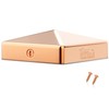 Solid Copper Pyramid Post Cap for 4x4 Wood Posts (3.5"