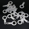 PZRT 50pcs Silver-Plated Copper Single Head Soldering Terminal M5.2 Circular