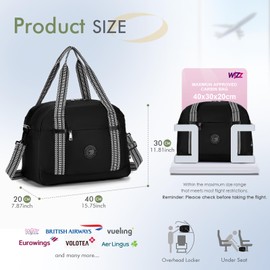 BAGZY Wizzair Travel Bag Hand Luggage 40 x 30 x 20, 25 L Weekender Sports Bag Bags Suitcase Bag Waterproof Nylon Shoulder Bag Cabin Handbags Hospital Bag, khaki