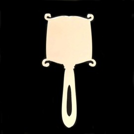 Super Cool Creation Art Deco Rectangular Shaped Hand Held Mirrors - 25cm x 10cm - Plain