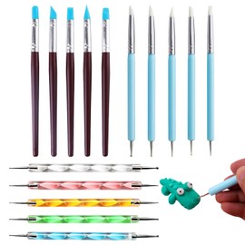 ZBHDEYG 10 Modelling Tool Pens, 5 Point Drill Pens, Engraving Tool Set, Clay Modelling Tool Set, Clay Tool Accessories, Ceramic Modelling Tool Set