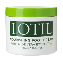 Lotil Crema para el cuidado de los pies con extracto de aloe vera para mujeres, 4.0 onzas