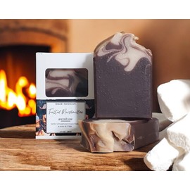 Toasted Marshmallow Goat Milk Soap Bars, 3 Bar Pack, Cold Processed, Soap for Face and Body, Cocoa Butter Soap