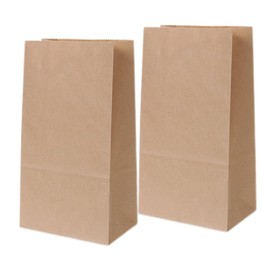 MORANTI Brown Small Gift Bags 5.1 X 3.1 X 9.4 Inch for Holiday Activities Birthday Wedding Party Favor (Brown, 24 CT)