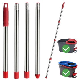 Kimmkco Spin Mop Replacement Handle, 4-Section 30-to-58 inch Mop Stick Replacement for Ocedar Mop Handle for Easy Wring and Rinse Clean, Germany Screw Joint (Mop Head&Base not Included)