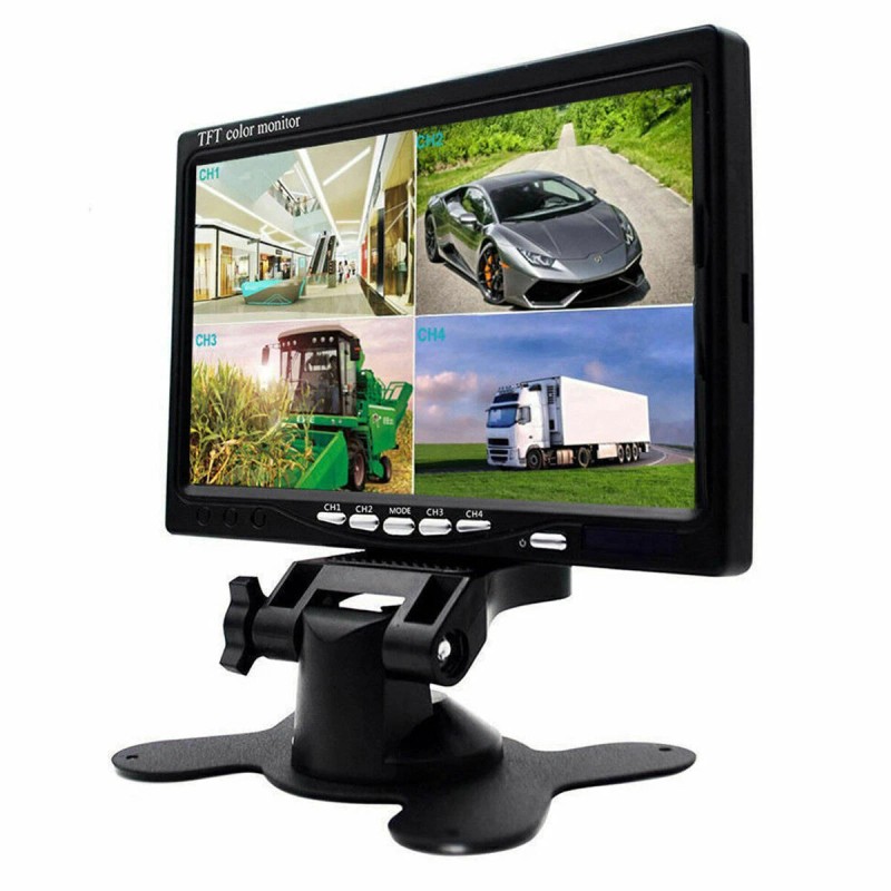 iPoster 7" Quad Monitor Screen Car Backup Camera Rear View