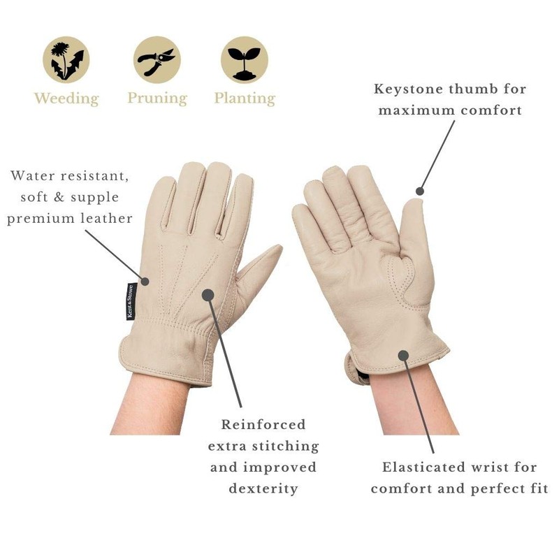 Kent & Stowe Luxury Ladies Leather water Resistant Gloves Small