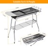Portable Charcoal Grills,Outdoor Folding Barbecue Grill, Stainless Steel Foldable BBQ