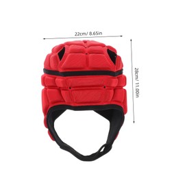 SUPVOX Helmet Football Helmet Headguard Rugby Rugby Headgear Guardian Cap Guardian Caps Football Sponge Red