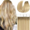 Loxxy Tape In Extensions Human Hair Invisible Skin Weft Tape