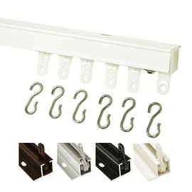 Kirsch 94004 Hand Draw Ceiling Mount Curtain Track Set (4'-White)
