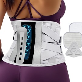 HPOMAC Back Brace for Lower Back Pain Women | Biomechanical Aluminum Plates | Ergonomic 3D Support | Self Heating Pad | Ice Pocket | Back Support for Severe Lower Back Pain Men, XXLarge