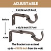 AddGrace Adjustable Curtain Rod Bracket Fits up to 1 inch