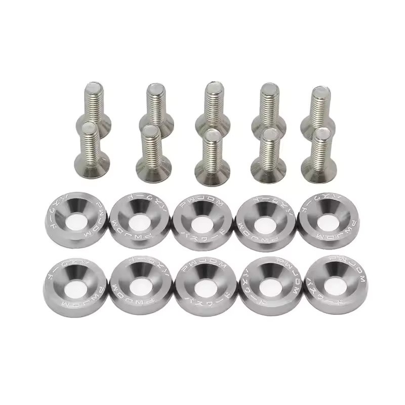 10-Piece M6 Car Fender Washer and Bolt Set for Bumper,
