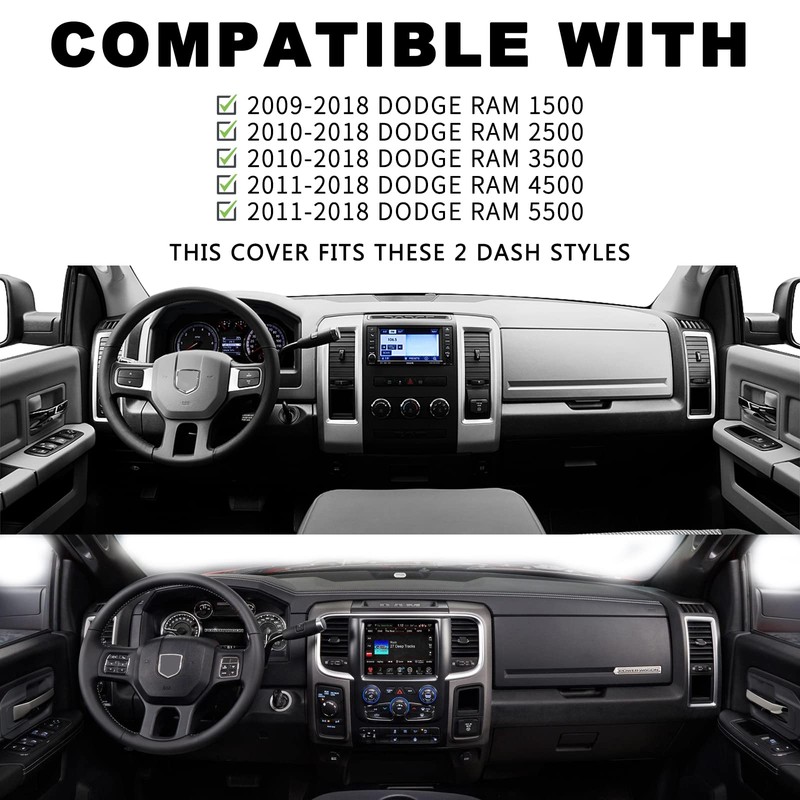 HanLanKa Dashboard Cover Mat Dash Cover Compatible with 2009 2010