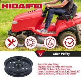 NIDAIFEI 1-613098 Idler Pulley Replaces 1613098, E613098, 781856, TCA20092, TCA19779, 78-022, 78-006 for Toro Z147, Z148, Z149, Z150, Z153, Z300 Z Master Tractors