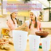 3 PCS Silicone Flexible Measuring Cups,Melting Cups for Epoxy Resin,Butter,Chocolate