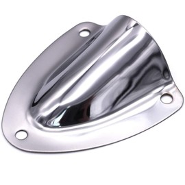 POFET 2pcs Large Stainless Steel Midget Clamshell Ventilator Wire Cable Vent Cover For Boat Marine