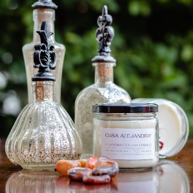 LA CASA DE ALEJANDRA Vela aromática de Sandalo, aroma de