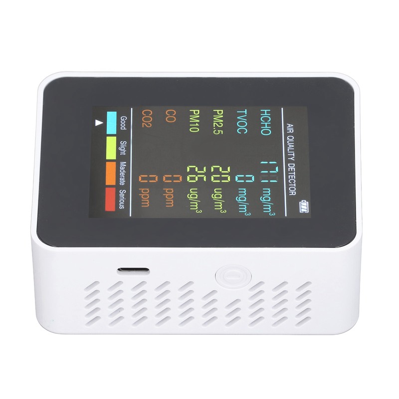 Air Quality Monitor Portable LCD Backlight Screen CO2 TVOC HCHO
