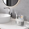 DODAMOUR Toothbrush Organizer for Bathroom, Multi-Functional 5 Slots Toothbrush Holder,