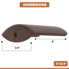 Atzi Hats Cowboy Hat Hooks for Wall – Set of 2 Wooden Hat Holder Rack for Fedora, Western, Baseball & Sun Hats – Rustic Red Sandalwood Hooks for Home, Closet, Entryway, Cabin Hat Rack