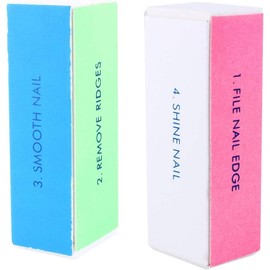 Lima para Pulir Uñas, Nail Art Shiner Buffer Pulido Bloque de 4 Formas Lima de Lijado de Manicura Pulido y Alisado Eficaz para el Cuidado de las Uñas de Manos y Pies
