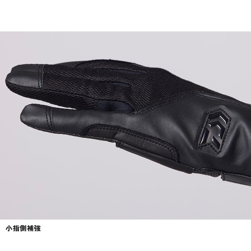Daiwa 24DG-7324 Offshore Leather Gloves, Black, XL