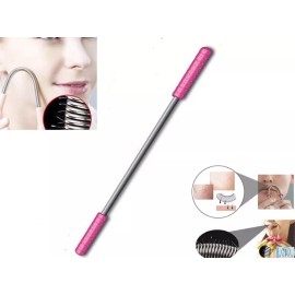 TIKA Facial Hair Spring Remover Stick - Face Threading Tool, Efficient Epilator - Pink