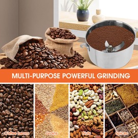 1000g Commercial Grain Grinder, 3000W Electric Grain Mill with 32000 RPM High Speed Motor, Stainless Steel Spice Pulverizer Machine for Coffee, Grains, Spices, Nuts, Herbs & Dry Ingredients