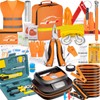 AUTODECO 131 Pieces Car Emergency Safety Kit Bag with Air