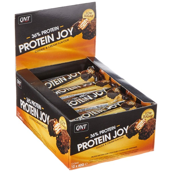 Qnt Protein Joy Bars (12 x 60 g) Cookie & Cream, 720 g