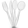 Plasticpro Clear Plastic Forks Disposable Cutlery Medium Weight Utensils 100