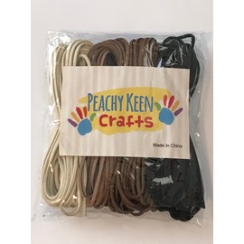 Peachy Keen Crafts Faux Leather Cord Thread - 4 Colors - 10 Yards of Each Color - Suede String for DIY Bracelet, Necklace and Jewelry Making