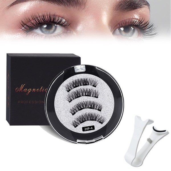 Generic Magnetic Eyelashes Natural Look Clear Band Wispy Magnetic Lashes