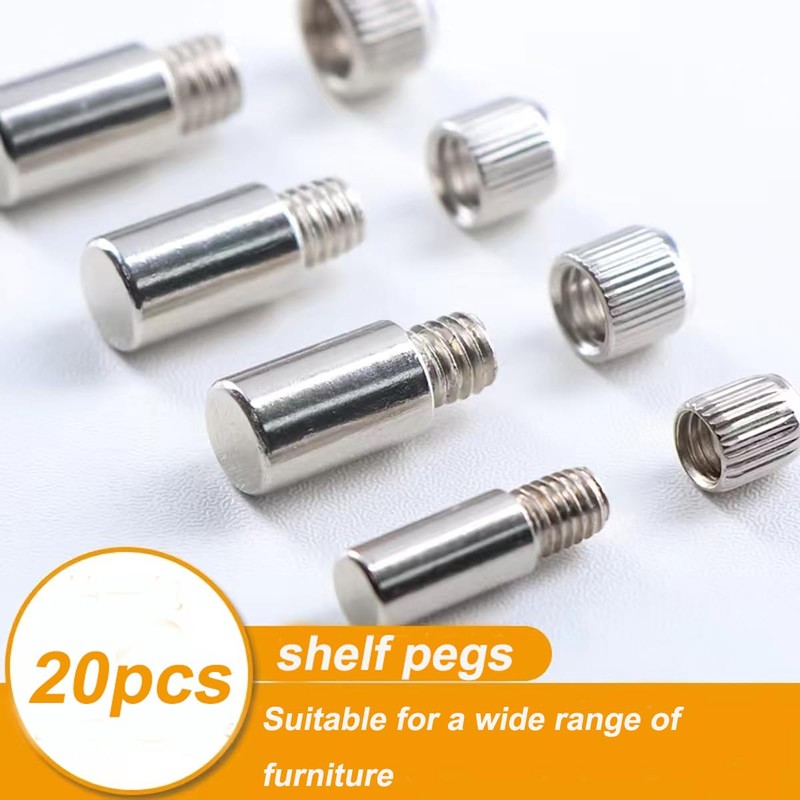 YOWPEY 20Pcs Shelf Support Peg 6 Millimeters Shelf Pins Kit