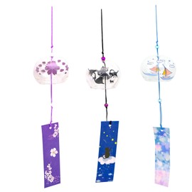 INHEMING Pack of 3 Japanese wind chimes, wind chimes, Japanese decoration, Japanese wind chimes, for lawns, gardens, courtyards, halls
