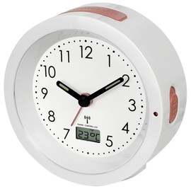 Miraval Radio Alarm Clock with Digital Date Display Temperature Silent Travel Alarm Clock Quartz Alarm Clock No Ticking