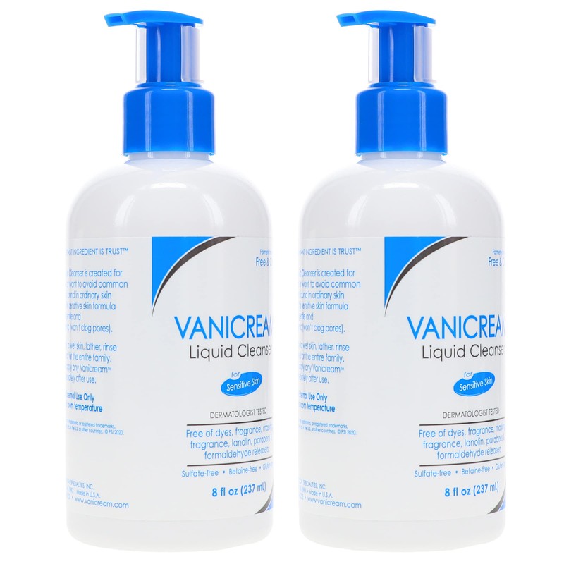 Free and Clear Liquid Cleanser, 8 Ounces each, Pack of