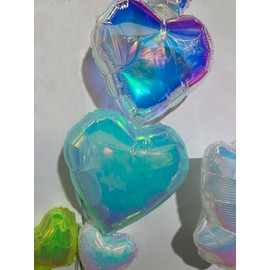 Metallic Star, Heart, and Crown Balloons, Assorted Iridescent Colors