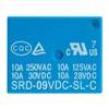 Weasch 2 Pack PCB Power Relay SRD-09VDC-SL-C, DC 9V Coil,