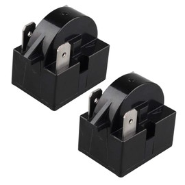 Futheda 2PCS 22 Ohm 125W 3 Pin Soldering PTC Starter Relay 3Pin PTC Refrigerator Freezer Compressor Starter Refrigerator Accessories 1/6HP (Black)
