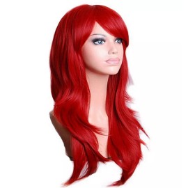 HayWHNKN 70cm Long Fashion Cosplay Costume Party Hair hairpiece Wigs Full Hair Wavy Wig