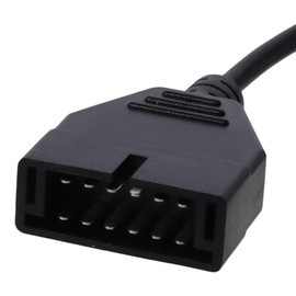 Black OBD1 12 Pin to OBD2 16 Pin Diagnostic Tool Connector Adapter Cable, Car Diagnostic GM Adapter Fit for Vehicle Diagnostic