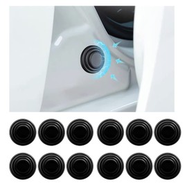 Set of 12 Door Noise Insulation Shock Absorbers Car Door Shock Absorber Protect Cushion Absorber Gasket Shock Absorbing Sound Insulation Noise Reducing Scratch Resistant Black