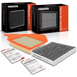 A-Premium 2-PC Engine & Cabin Air Filter with Activated Carbon Compatible with Dodge Grand Caravan 2011-2020 & Chrysler Town & Country 2011-2016 & Volkswagen Routan 2011-2014 & Ram C/V 2012-2015