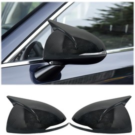 MUXEE Side Mirror Cover, for Hyundai Sonata 2020 2021 2022 2023, 2PCS Turn Signal housing Cover Accessories - Carbon Fiber(with Turn Signal housing Slot)