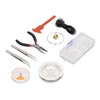 Earring Making Kit with Tweezers Ear Hooks Ear Pins Wax