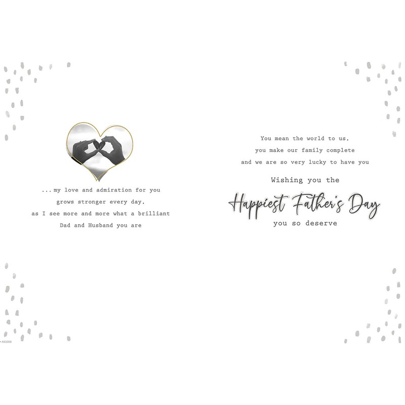 Piccadilly Greetings Photo Father's Day Card Husband - 10 x
