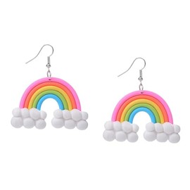 Rainbow Earrings Rainbow Earrings for Women Pride Earrings Flower Earrings Teacher Gifts Gift for Women (C)